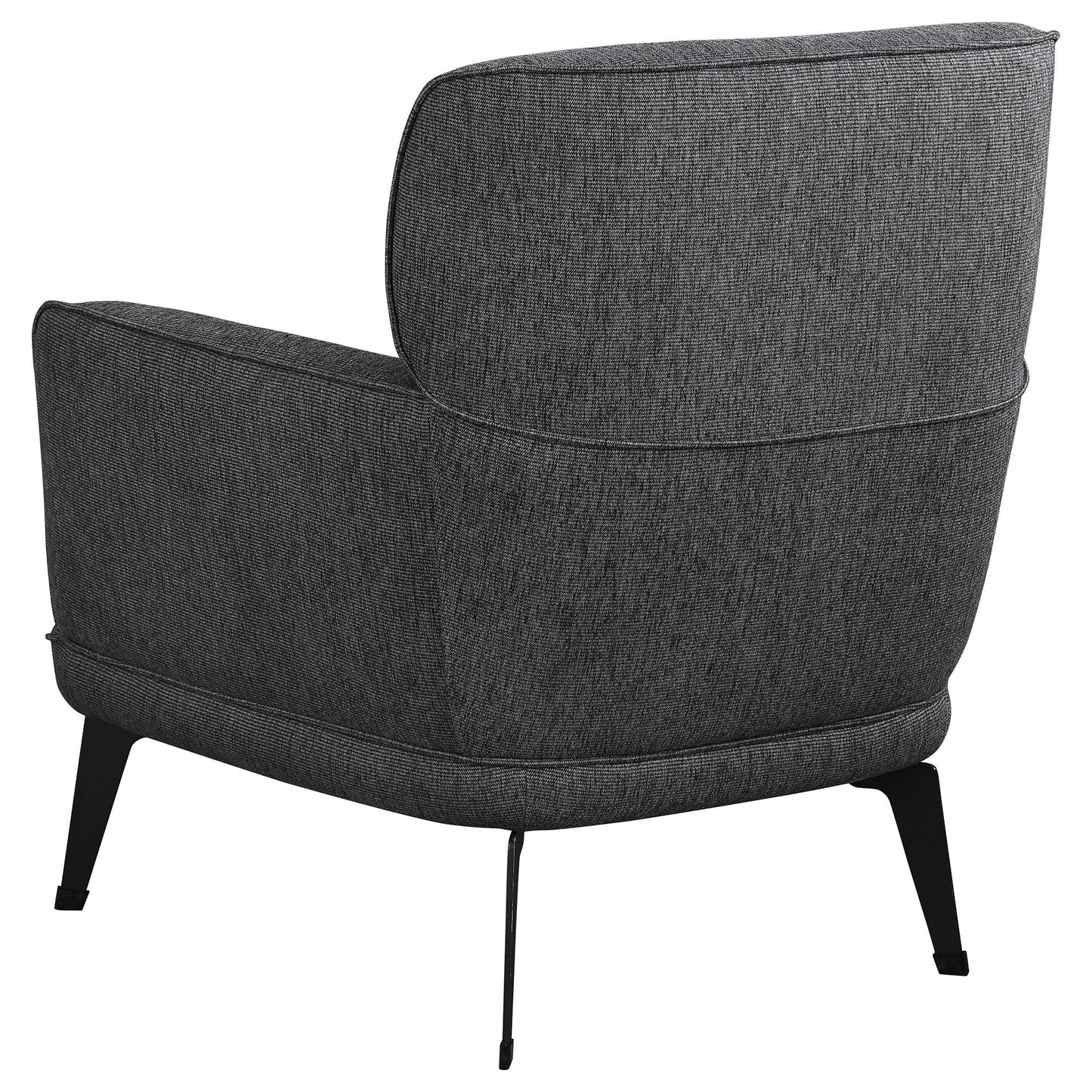 Andrea Upholstered Crescent Arm Accent Chair Grey
