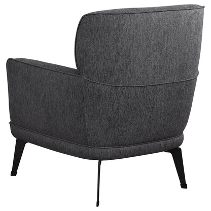 Andrea Upholstered Crescent Arm Accent Chair Grey