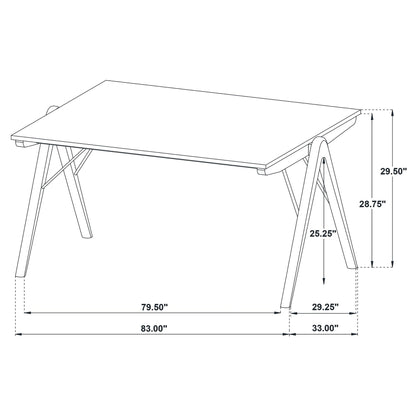 Randolph 79-inch Rectangular Dining Table Sheesham and Brown