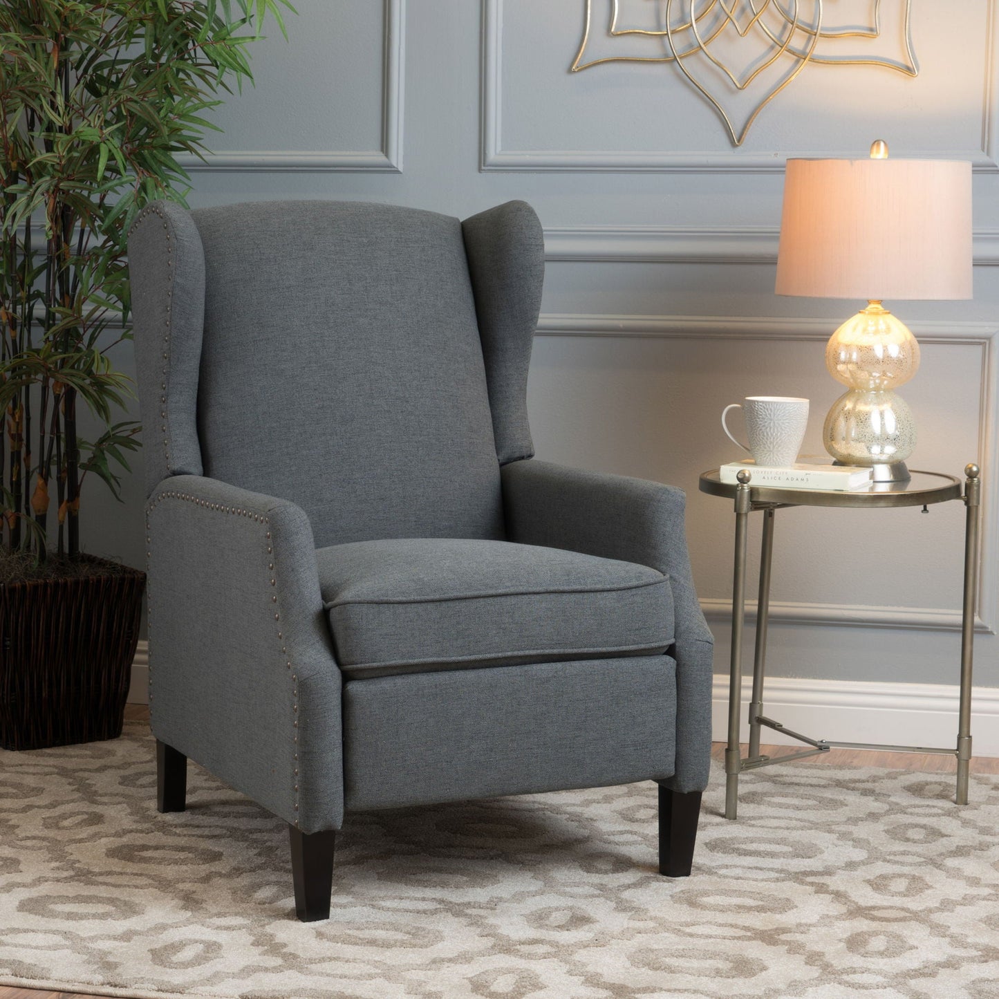 Westeros Wing Back Fabric Upholstered Recliner