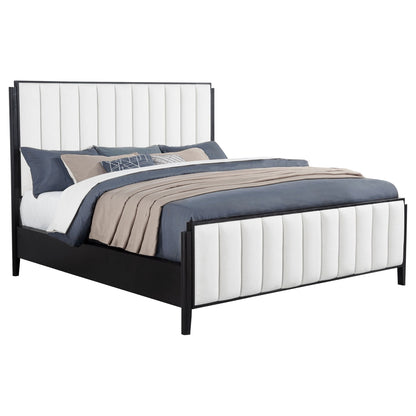 Brookmead 60-inch Upholstered California King Bed Black
