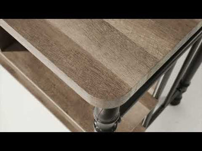 Edina - Counter Height Table - Antique Oak & Sandy Gray