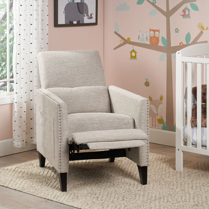 Kiersten - Contemporary Fabric Pushback Recliner