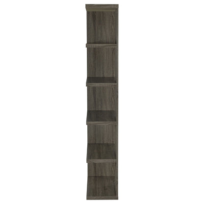 Harrison 71-inch 5-shelf Bookshelf Weathered Grey