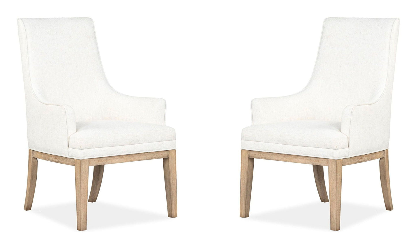 Coventry - Upholstered Host Chair (Set of 2) - Honey Maple