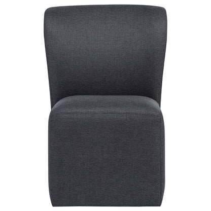 Jaelynn Upholstered Parsons Dining Side Chair Charcoal (Set of 2)