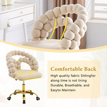 Puffy Bubble, Ball Chain Accent Chair With 5 Claw Casters