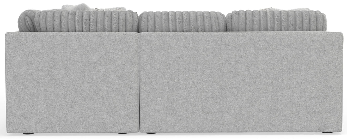 Logan - Upholstered Sectional With Comfort Coil Seating And Accent Pillows Included