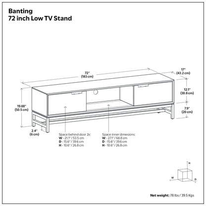 Banting - Low TV Stand - Walnut Brown