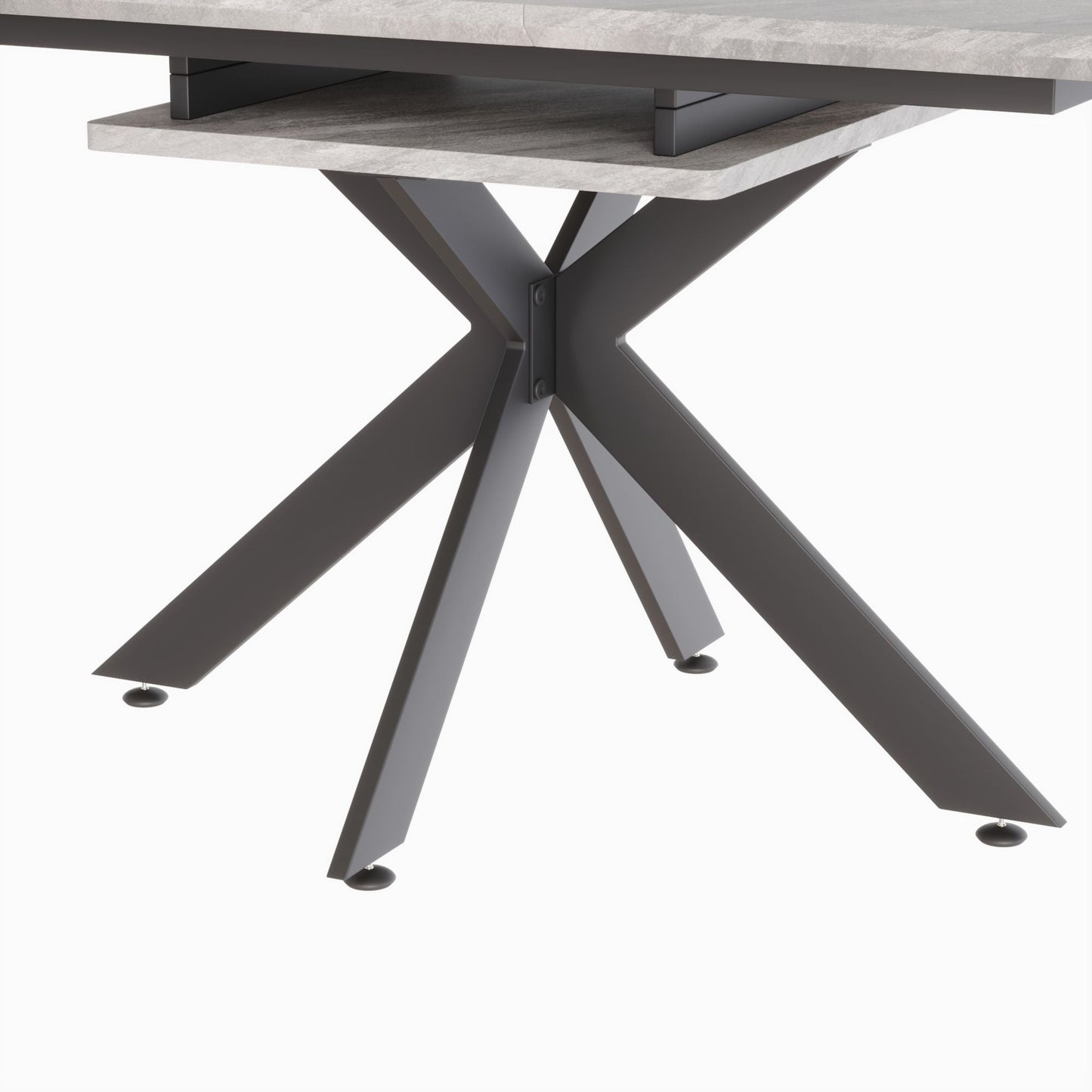 Modern Extendable Dining Table Set With Soft Padded Armless Chairs