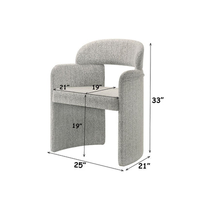 Kyree - Arm Chair (Set of 2) - Chenille & Walnut