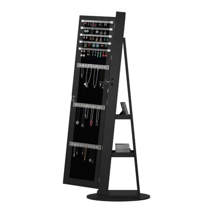 Swivel Jewelry Cabinet With Full Length Mirror