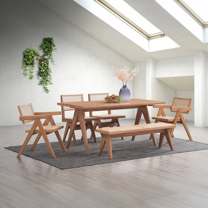 Velentina - Arm Chair (Set of 2) - Rattan & Natural