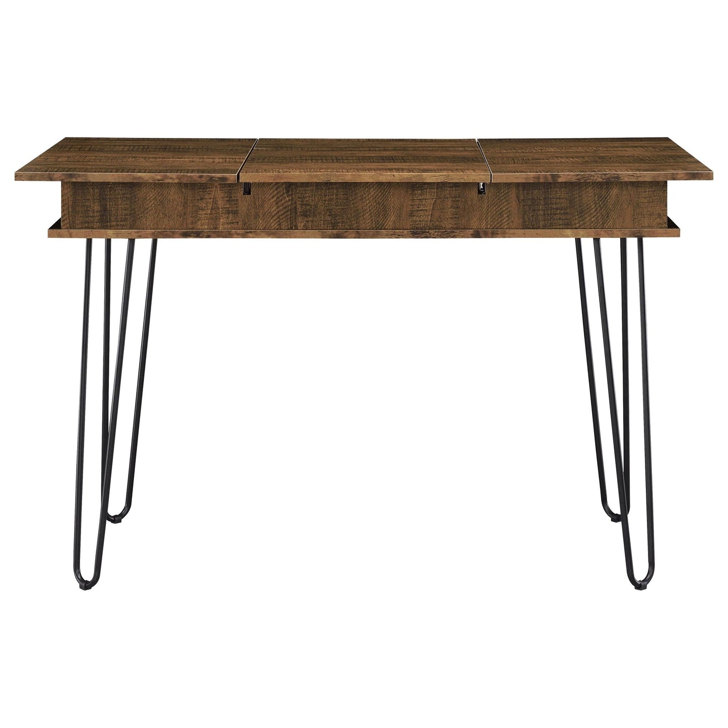 Sheeran 47-inch Writing Desk with Storage Rustic Amber