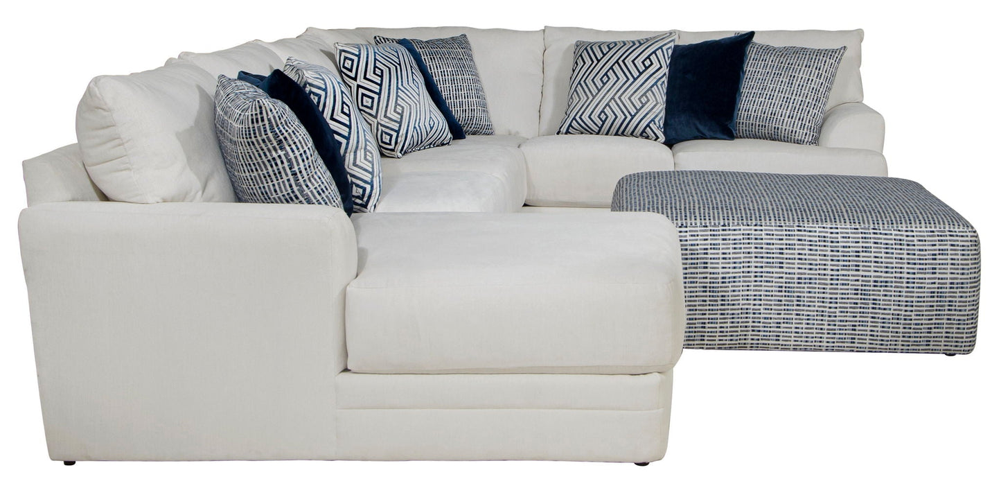 Polaris - Sectional With Comfort Coil Seating, 9 Included Accent Pillows And Included Cocktail Ottoman