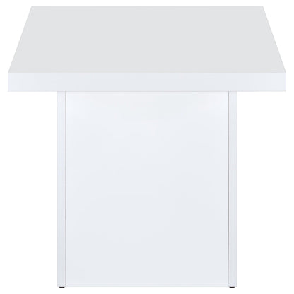 Devar 3-piece Square Coffee End Table Set White High Gloss