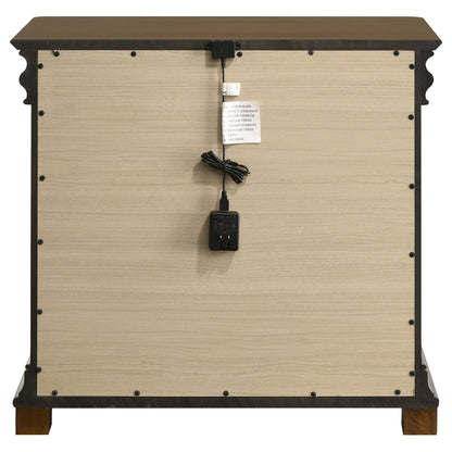 Garland 3-drawer Nightstand Bedside Table Brown Cherry