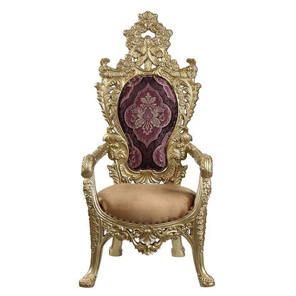 Bernadette - Arm Chair (Set of 2) - Pattern Fabric & Gold