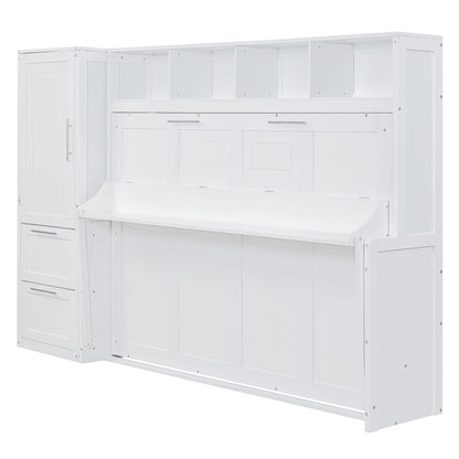 Space Saving Murphy Wall Bed With Closet And Drawers