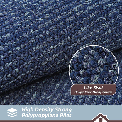 BEQHAUSE Kitchen Runner Rugs 24"x60", Non-Slip Kitchen Mats for Floor, Super Absorbent and Stain Resistant Kitchen Rugs, Machine Washable Rugs for Kitchen, Hallway, Laundry & Sink, Blue