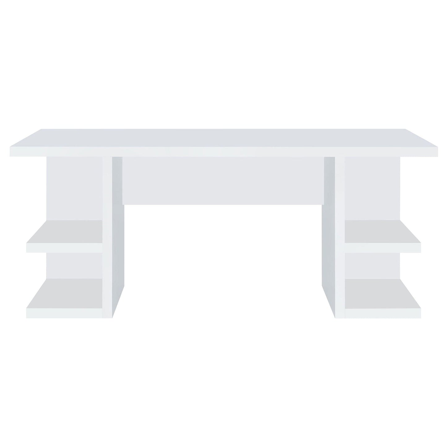 Alice 71-inch 4-shelf Engineered Wood Writing Desk White