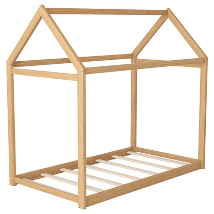 Wooden House Shaped Bed