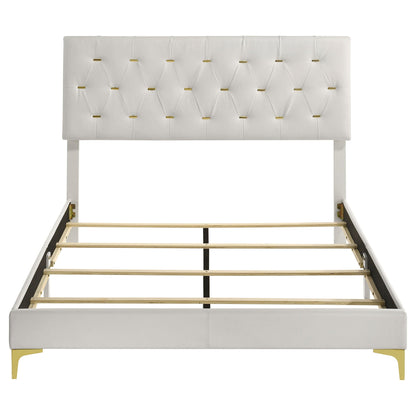 Kendall Upholstered Queen Panel Bed White