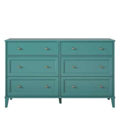 Monticello - 6 Drawer Dresser - Green