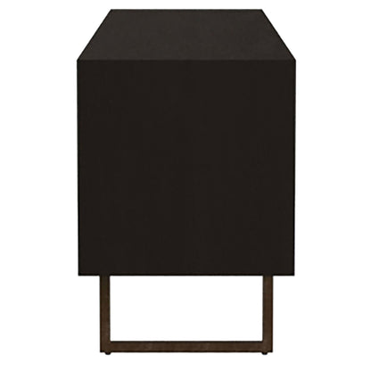 Marsden 2-door Mango Wood 70-inch TV Stand Charcoal Black