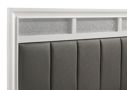 Barzini Wood Queen Panel Bed White