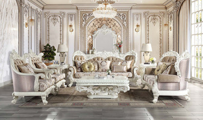 Vanaheim - Sofa With 7 Pillows - Fabric & Antique White