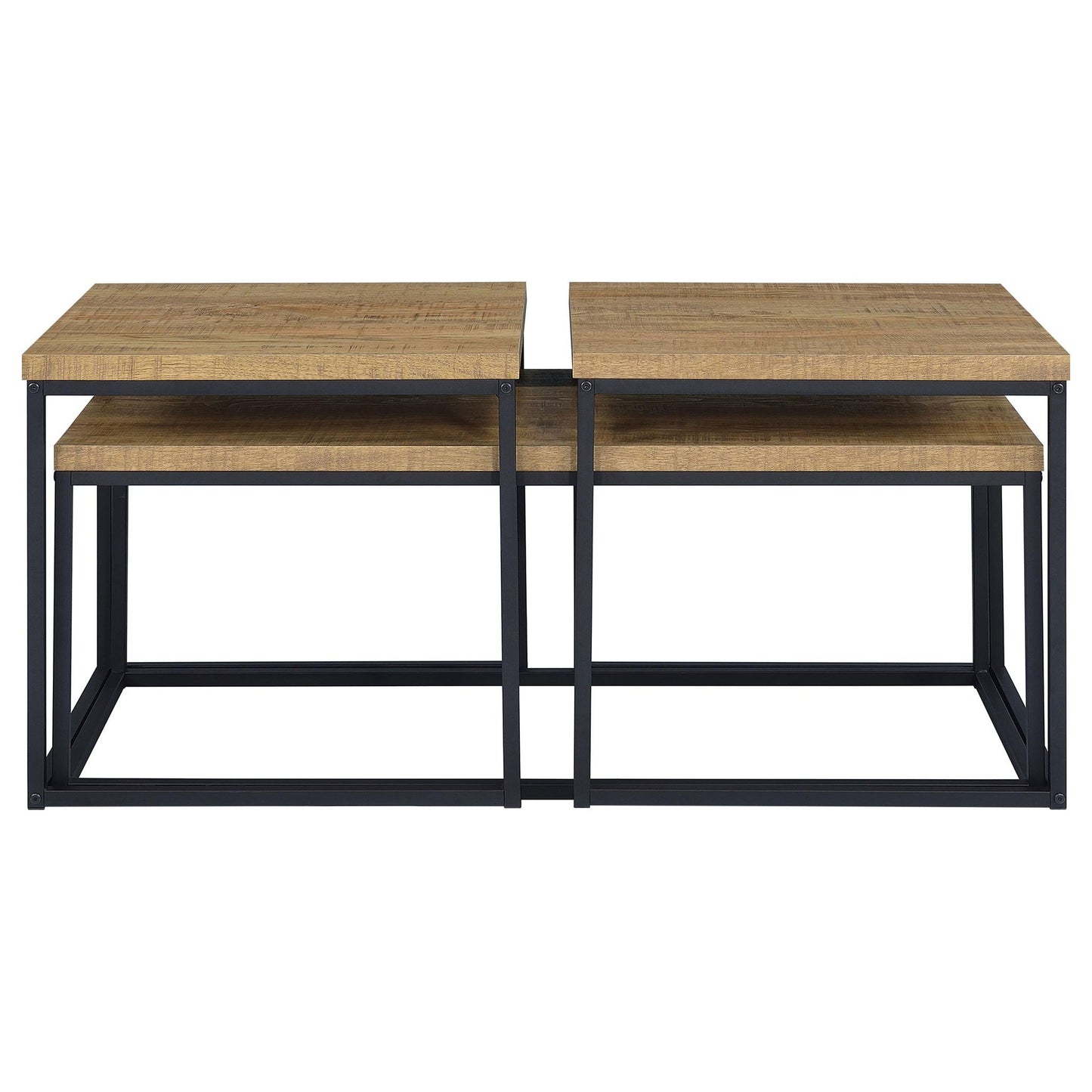Straden 3-piece Engineered Wood Coffee Table Set Mango and Black