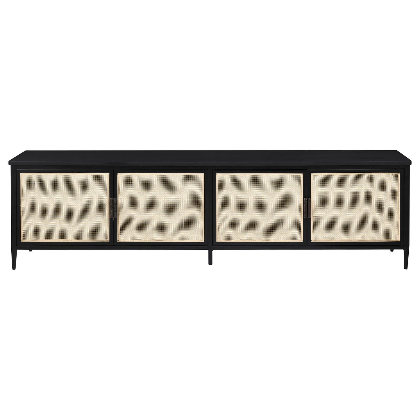 Amherst 4-door 78-inch Metal TV Stand Media Console Black