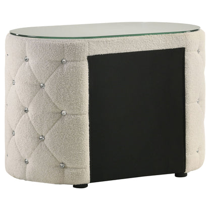 Sonya 5-piece Upholstered Queen Bedroom Set Ivory