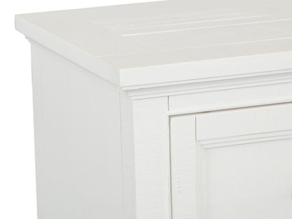 Heron Cove - Small Drawer Nightstand - Chalk White And Dovetail Gray