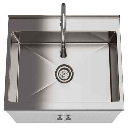 Beckham - Laundry Cabinet & Faucet And Stainless Steel Sink