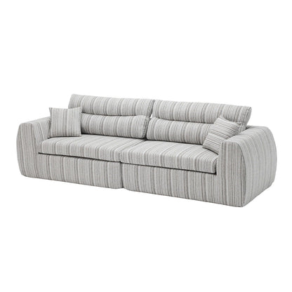 3 Seater, Couch With Throw Pillows For Living Room