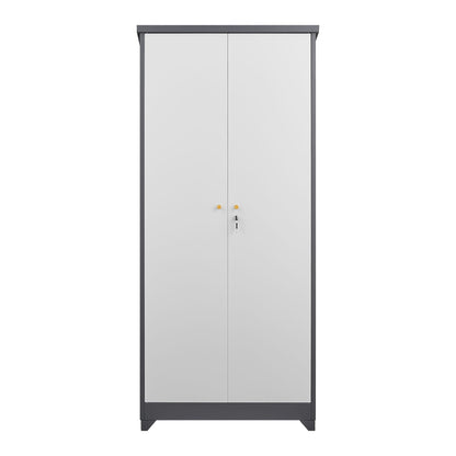 Outdoor Cabinet, Large Capacity Storage Vertical Tall Design With Shelves And Secure Lock