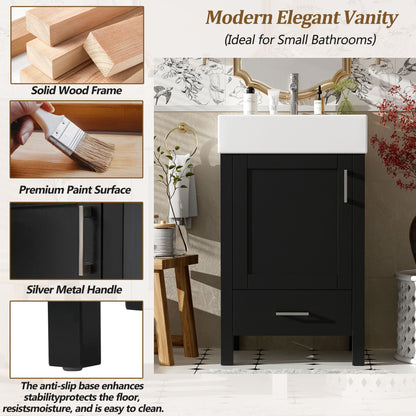 Bathroom Vanity With Sink, Frame And Drawer