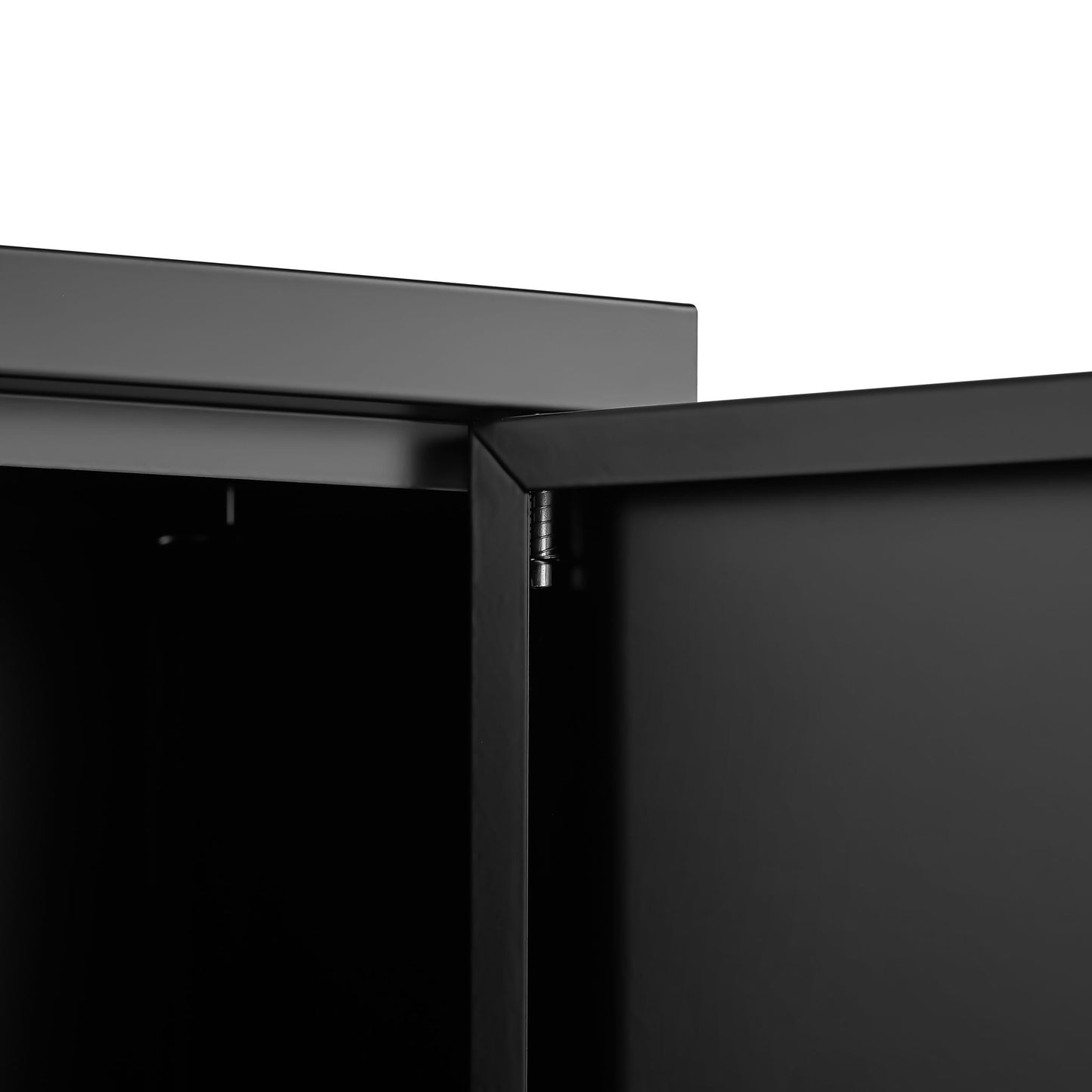Modern Storage Cabinet With Adjustable Shelves, Magnetic Door Stopper