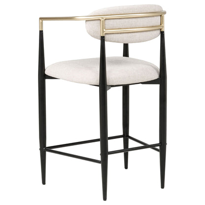 Tina Fabric Upholstered Counter Chair Beige (Set of 2)