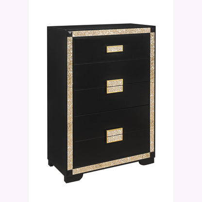 Lively - Bedroom Set With Glitter Detail And Padded Headboard