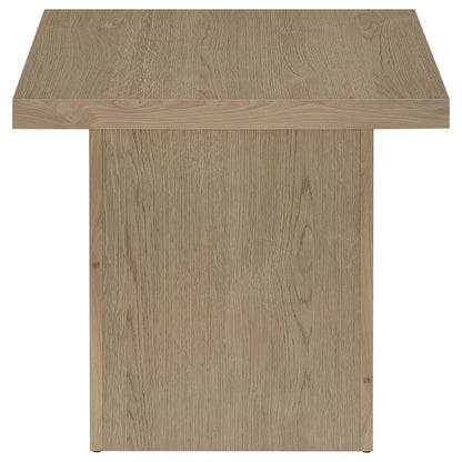 Devar 2-piece Square Cocktail Coffee End Table Set Latte