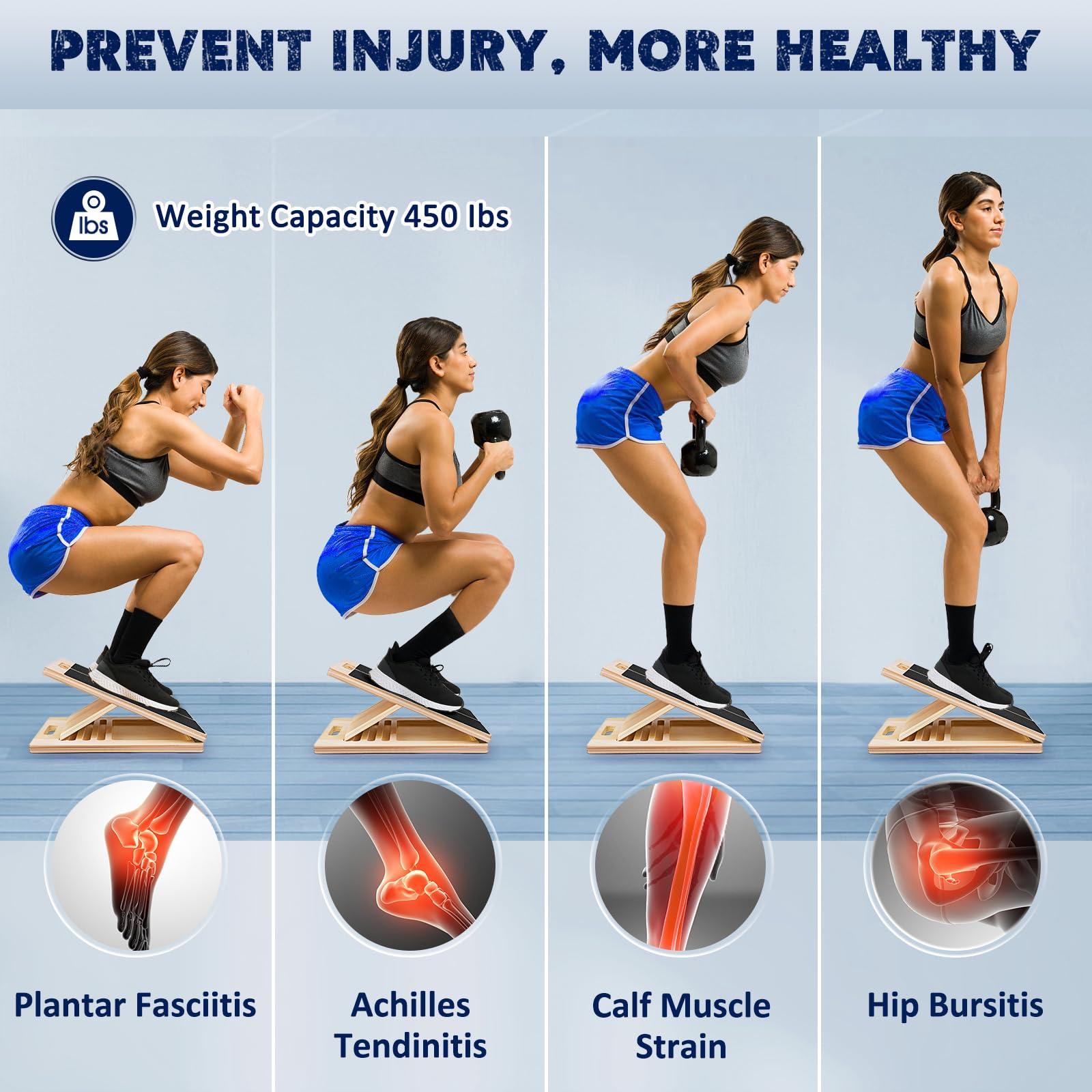 Slant Board Calf Stretcher - Incline Stretch for Therapy