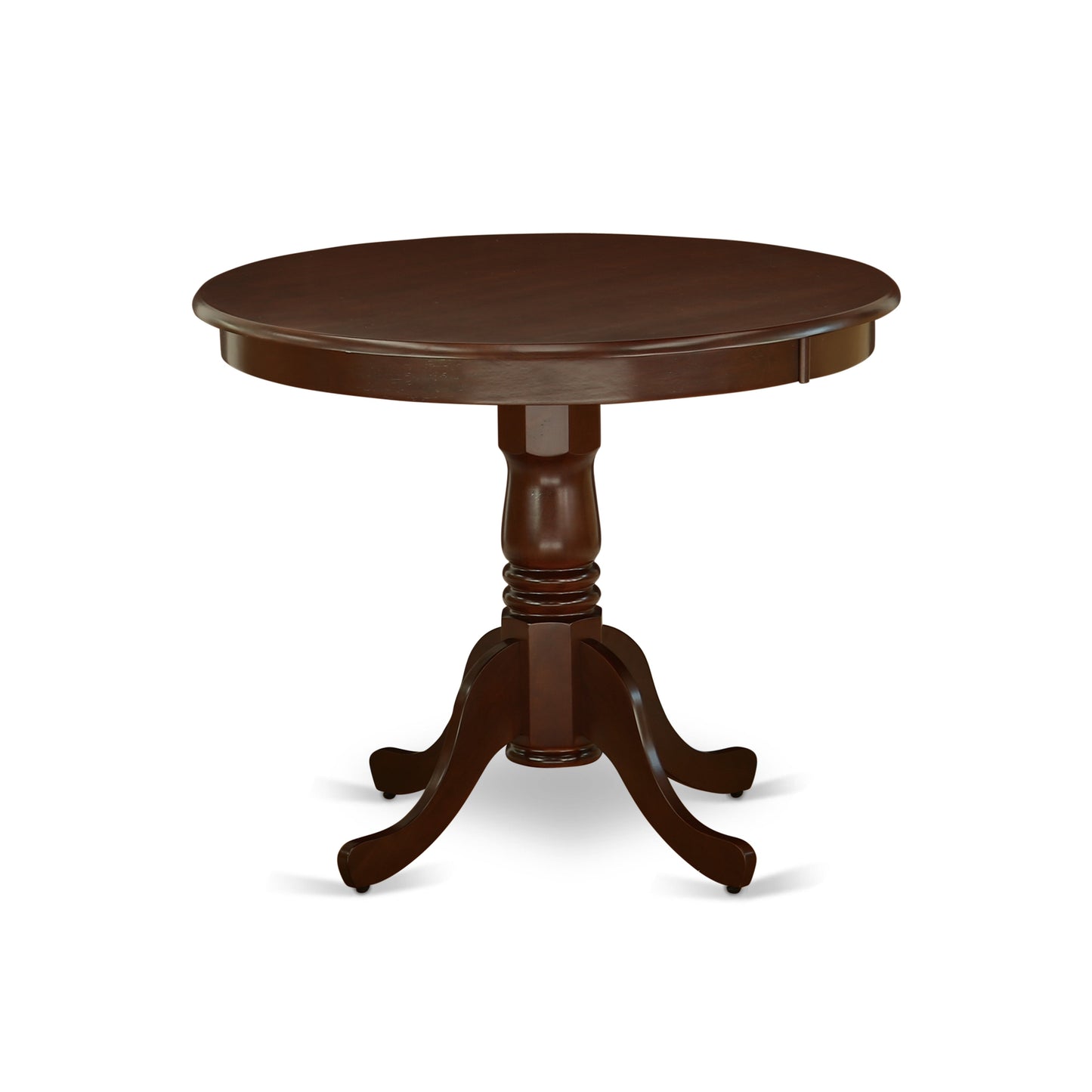 EAST WEST FURNITURE - ANVE3-MAH-47 - 3 Pc Kitchen Dining Set - 2 Light Sable Linen Fabric Parson Dining Chairs with High Back and 1 Modern Kitchen Table - Mahogany Finish