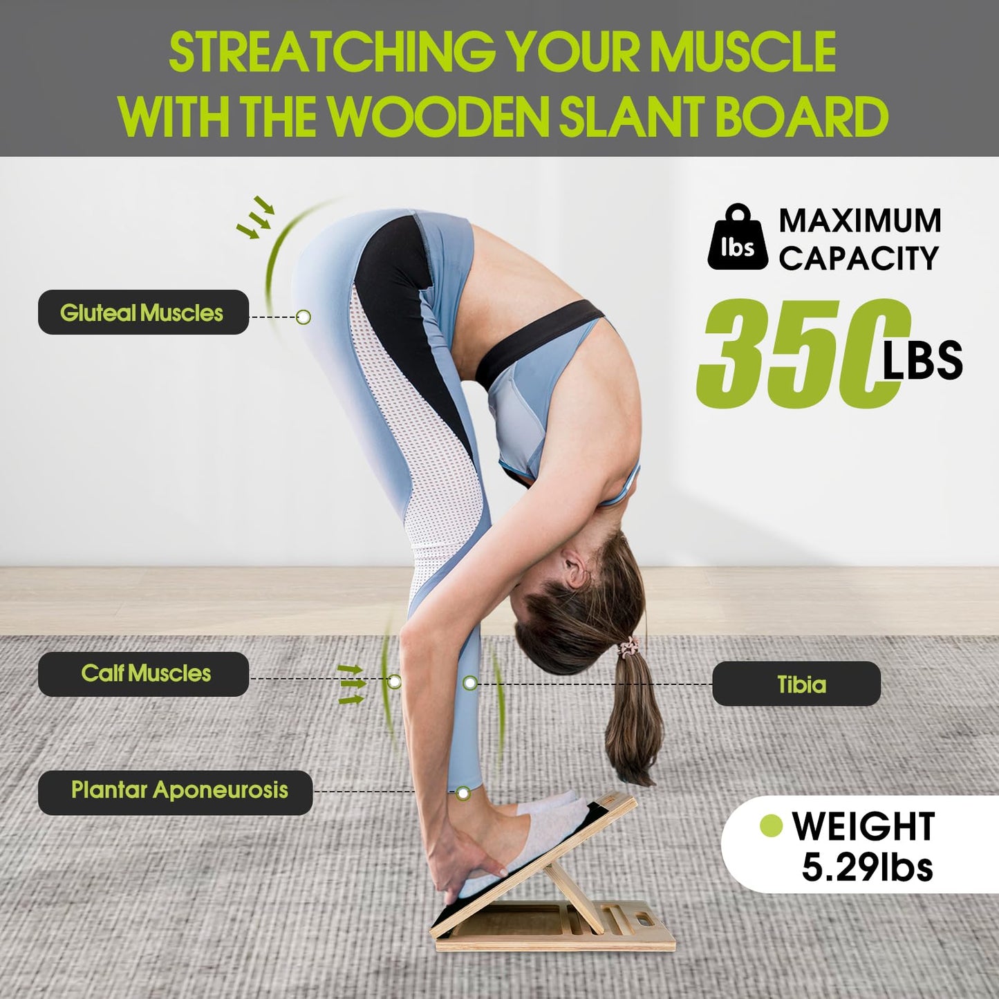Slant Board Calf Stretcher - Incline Stretch for Therapy