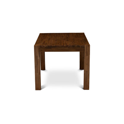 EAST WEST FURNITURE - CNAB5-NN-35 - 5-Pc Dining Table Set- 4 Dining Chairs and Rectangular Dining Table - Doeskin Linen Fabric Seat and High Chair Back (Antique Walnut Finish)