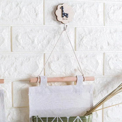 3 Pockets Tree leaf Hanging Storage Bag Wall Mounted Storage Bag Closet Bathroom Organizer Clothes Room Toys Pouch Home Decor