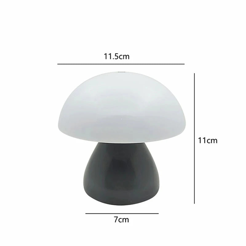 Mushroom Touch Lamp: Nordic Night Light & Charger