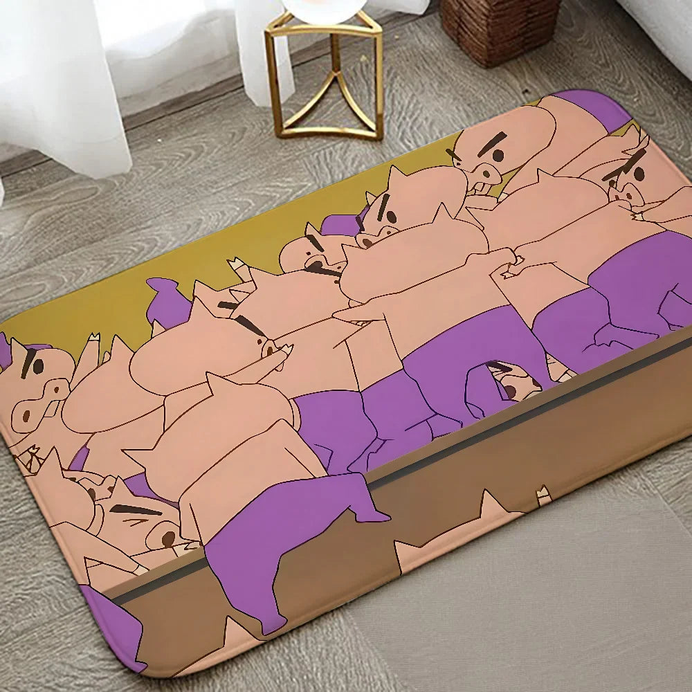 B-Buriburi-zaemon Floor Mat Graphic Printed Flannel Doormats For Bathroom Kitchen Entrance Carpet Home Decor